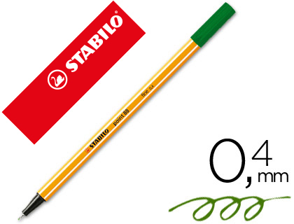 Rotulador Stabilo Point 88 tinta verde oliva